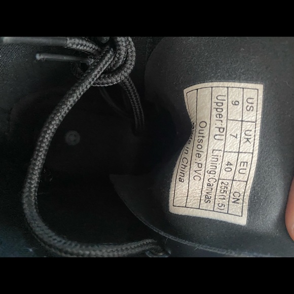 Women Vegan Leather Lace Up Lug Combat Dual Closure Boot - Picture 5 of 5